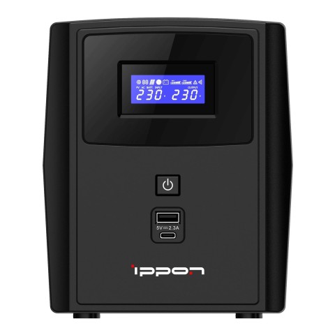 Источник бесперебойного питания Ippon Smart Power Pro II Euro 1200 720Вт 1200ВА черный 1029740 - 15 300 руб.